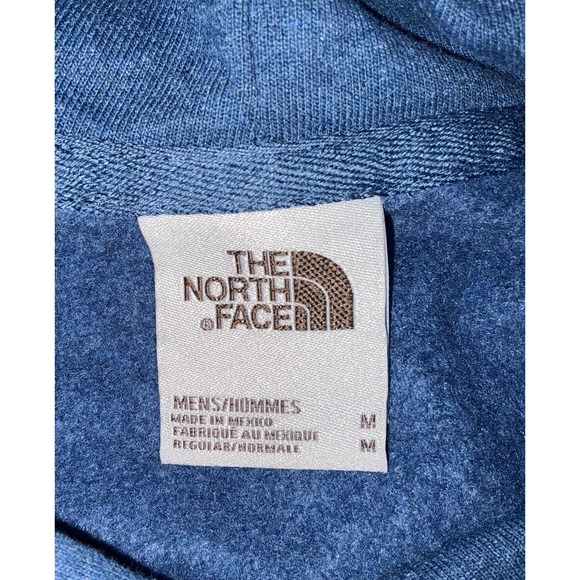 The North Face Mens Medium Heritage Patch Pullover Hoodie Sweatshirt Blue - Picture 4 of 7